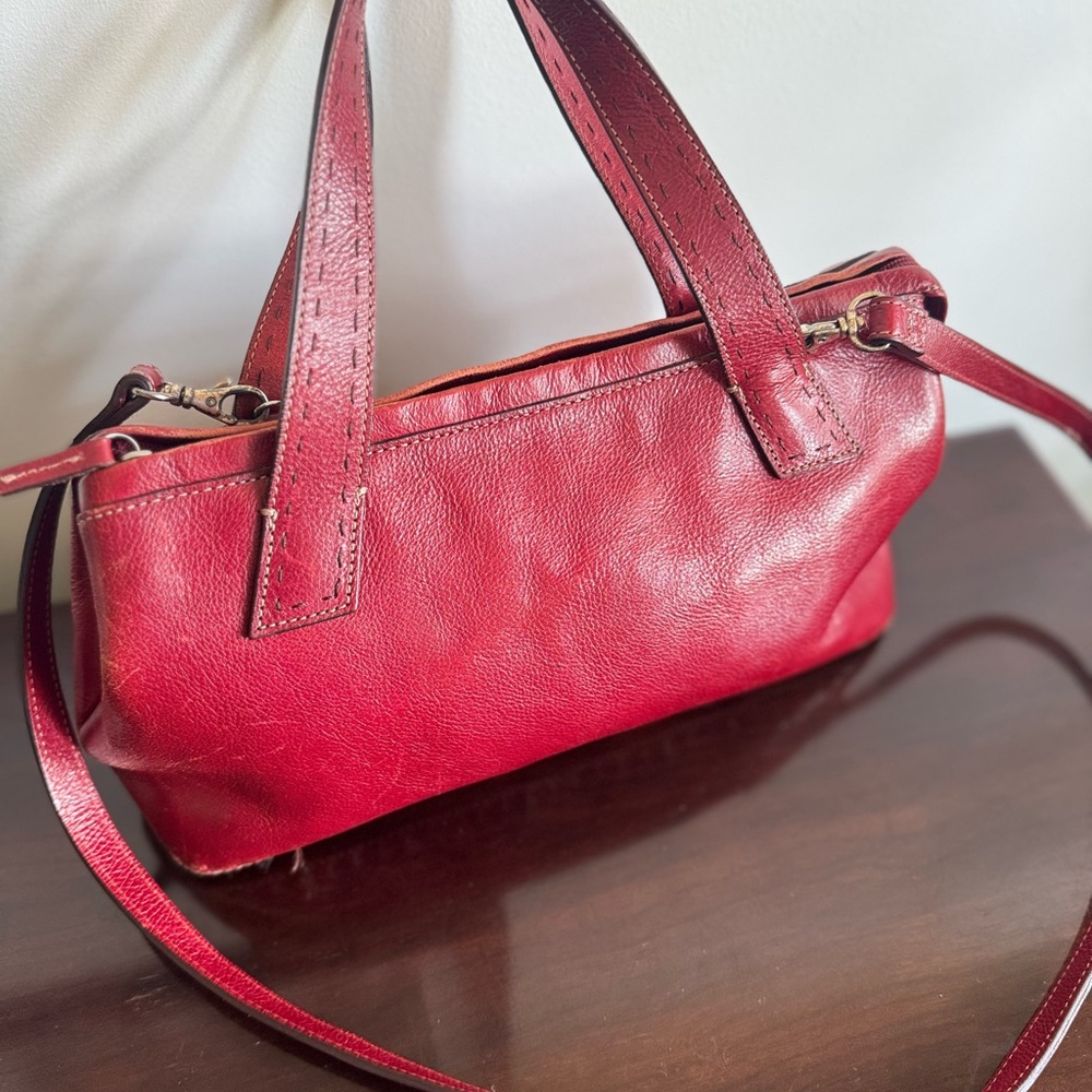 Fossil Vintage Red Leather Shoulder bag